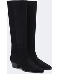 Aeyde - Medea Suede Knee-High Boots - Lyst