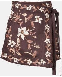 Agua Bendita - Luna Floral Linen Beach Cover-Up - Lyst
