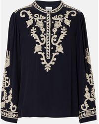 Isabel Marant - Bestickte Bluse Falonne Aus Crepe - Lyst