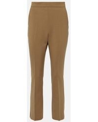 Max Mara - Nepeta Wool-Blend Crepe Straight Pants - Lyst