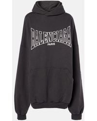Balenciaga - Logo-Print Hoodie - Lyst