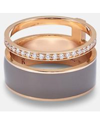 Repossi - Berbere Chromatic 18Kt Rose Ring With Diamonds - Lyst