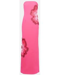 Rebecca Vallance - Layana Embellished Strapless Gown - Lyst
