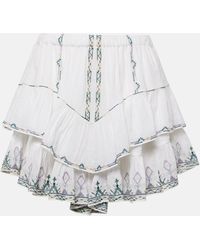 Isabel Marant - Jocadia Ruffled Cotton Miniskirt - Lyst