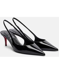 Christian Louboutin - Miss Z 60 Patent Leather Slingback Pumps - Lyst