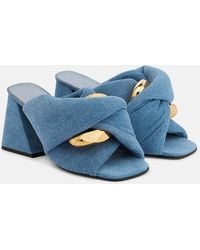 JW Anderson - Chain And Twist Denim Mules - Lyst