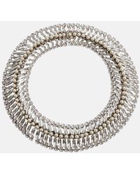 Saint Laurent - Faux Pearl And Crystal-embellished Necklace - Lyst