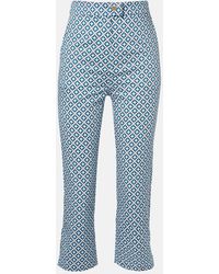 Max Mara - Facella Printed Cotton Wide-Leg Jeans - Lyst