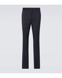 Valentino - Wool And Mohair Straight Pants - Lyst