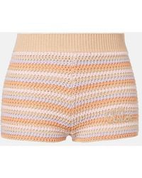 Chloé - Knitted Cotton Shorts - Lyst