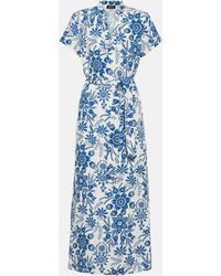 A.P.C. - Annelie Floral Linen-blend Maxi Dress - Lyst