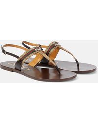 Gucci - Interlocking G Web Sandal, Gg Canvas - Lyst