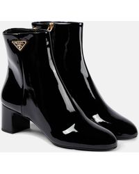 Prada - Leather Ankle Boots - Lyst