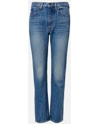 KHAITE - Finley Cropped Straight Jeans - Lyst