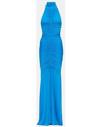 Alex Perry - Lorne Halterneck Ruched Gown - Lyst