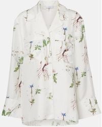 Erdem - Floral Printed Silk Shirt - Lyst