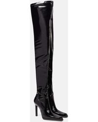 Saint Laurent - Nina Patent Leather Over-the-knee Boots - Lyst