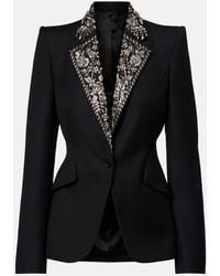 McQueen - Embellished Single-Breasted Blazer - Lyst