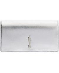 Christian Louboutin - Clutch Bettina Aus Metallic-Leder - Lyst