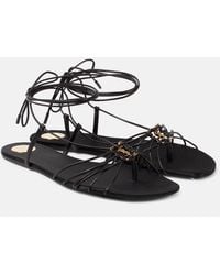 Saint Laurent - Babylone Leather Sandals - Lyst