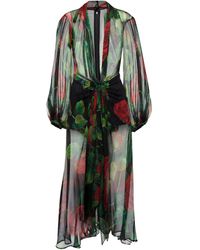 Dolce & Gabbana Vestido de chifón de seda floral - Multicolor