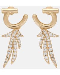 Ferragamo - Crystal-Embellished Earrings - Lyst