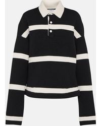 JW Anderson - Striped Wool-blend Polo Sweater - Lyst