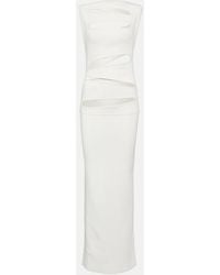 Christopher Esber - Cutout Ribbed-Knit Paneled Maxi Dress - Lyst