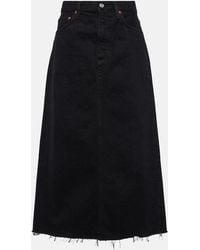 Agolde - Frayed Midi Skirt - Lyst