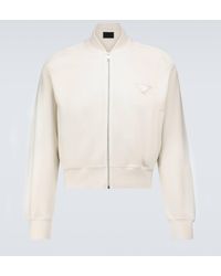Prada - Garment-dyed Cotton Bomber Jacket - Lyst