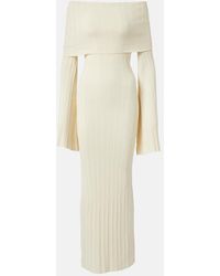 AYA MUSE - Off-Shoulder-Maxikleid Aus Einem Leinengemisch - Lyst