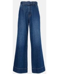 Veronica Beard - Taylor High-Rise Wide-Leg Jeans - Lyst