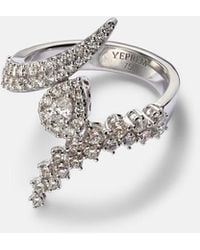 YEPREM - Y-Not 18Kt Ring With Diamonds - Lyst