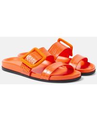 Manolo Blahnik - Mayfu Leather Slides - Lyst