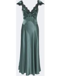 Doen - Fiona Lace-Trimmed Silk Satin Slip Dress - Lyst