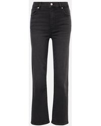 FRAME - Le Sleek High-Rise Straight Jeans - Lyst