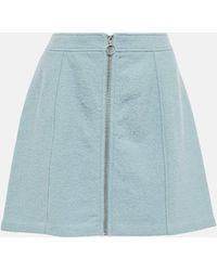 A.P.C. - Alice Boiled Wool Miniskirt - Lyst