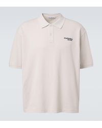 Acne Studios - Polo De Algodon Desgastado Con Logo - Lyst