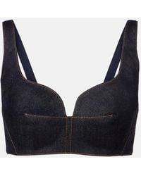 Givenchy - Denim Bra Top - Lyst