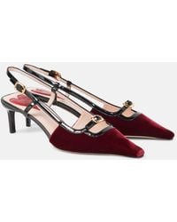 Roger Vivier - Viv' Canard 55 Velvet Slingback Pumps - Lyst