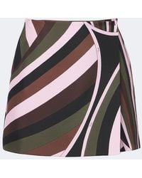 PUCCI - Iride Silk Twill Wrap Skirt - Lyst