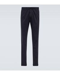 Thom Sweeney - Pleated High-rise Cotton Chinos - Lyst