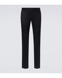 Lardini - Pantalones Rectos De Lana Plisados - Lyst