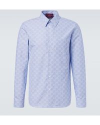 Gucci - Hemd Gg Aus Baumwolle Und Seide - Lyst