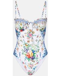 CAMILLA - Embellished Printed Swimsuit - Lyst