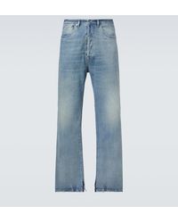 Maison Margiela - Distressed Mid-Rise Wide-Leg Jeans - Lyst