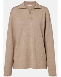 The Row - Niosa Cotton And Linen Polo Sweater - Lyst