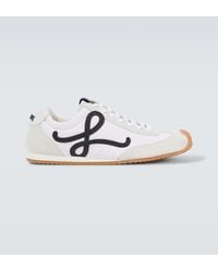 Loewe - Ballet Runner 2.0 Suede-Trimmed Sneakers - Lyst