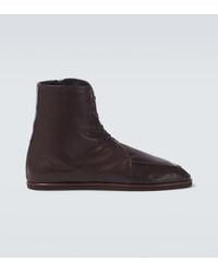 AURALEE - Leather Ankle Boots - Lyst