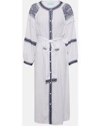 Melissa Odabash - Ally Embroidered Midi Dress - Lyst